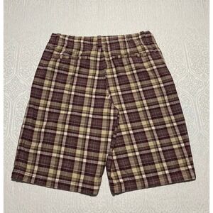 Aeropostale Mens Plaid Shorts Size 36 Casual Flat Front